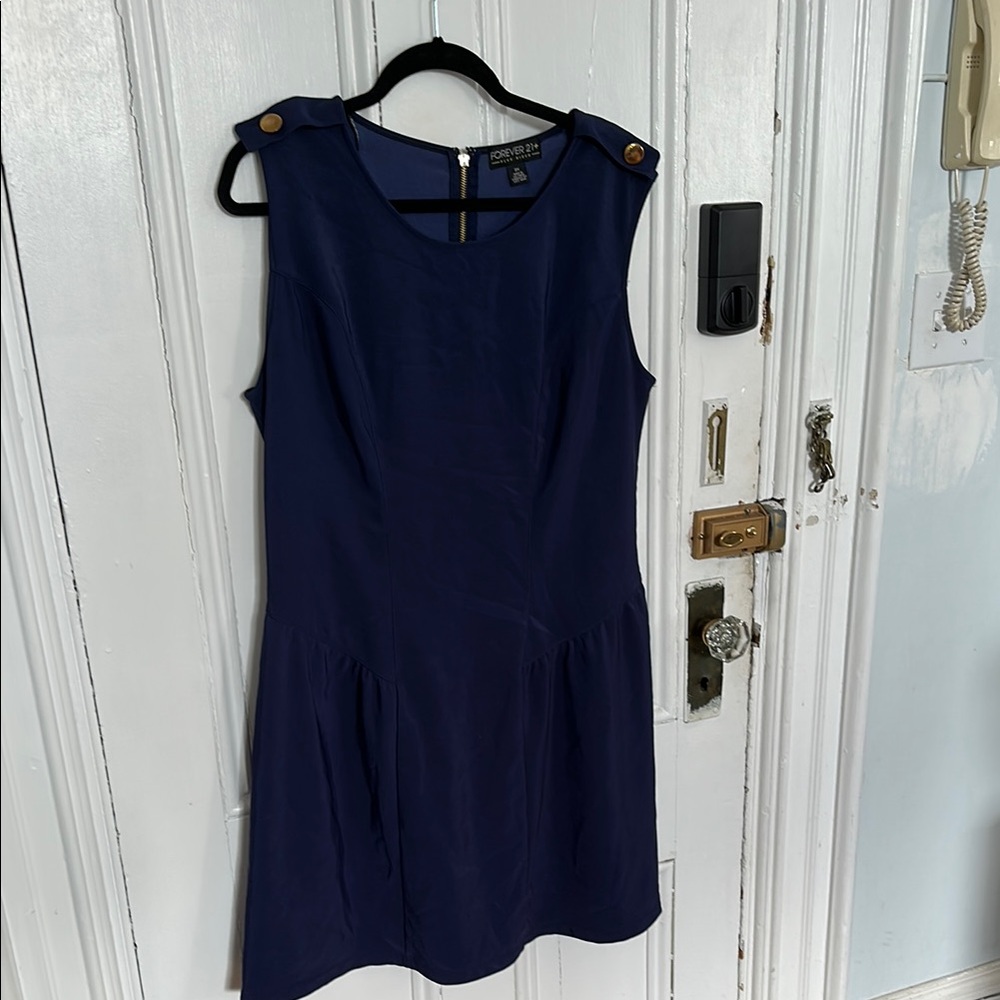 Forever21+ Navy A-Line Sleeveless Mini Dress